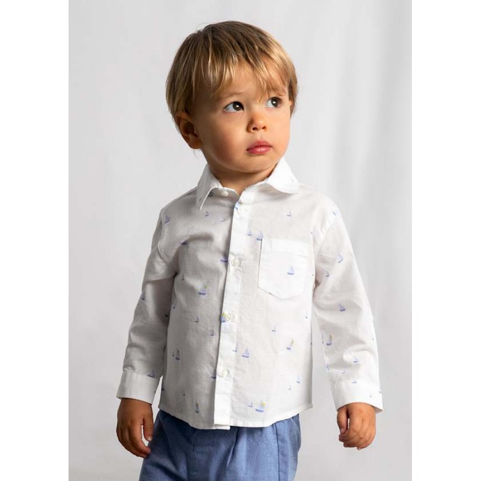 MAYORAL ΠΑΙΔΙΚΟ ΠΟΥΚΑΜΙΣΟ ΜΑΚΡΥΜΑΝΙΚΟ ΛΙΝΟ ΓΙΑΚΑΣ